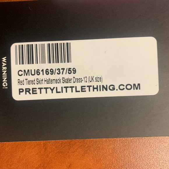 Red Tiered Skirt Halterneck Skater Dress NWT - Picture 7 of 7